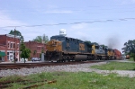 CSX NB intermodal blows by the local